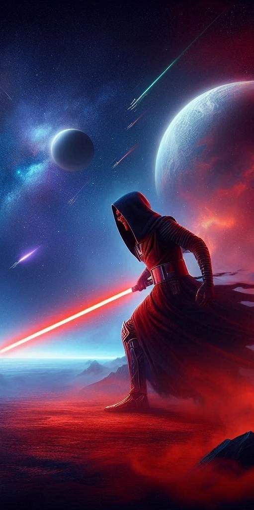 un combat entre un jedi à gauche et un sith à droite - Sith un combat entre un jedi à gauche et un sith à droite - Sith